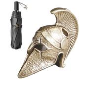 Brass Warrior Helmet Paracord Pendant | Skull Beads | Retro Warrior Helmet Beads | Long-Lasting | Multi-functional Design | For Bracelet Necklace Jewelry Making Crafting