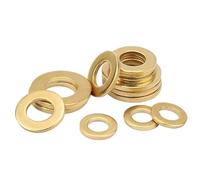 Brass Washer, 10pcs/50pcs GB97 DIN125 Solid Brass Copper Flat Washer Plain Gasket Pad(M4x8x0.5mm(50pcs))