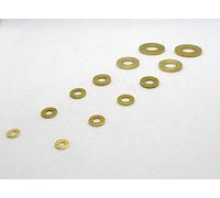 Brass Washers M6, 6.6mm Inner Diameter x 13mm Overall Diameter x 1.7mm Thick DIN125 A Flat Plain Brass M6 Pack of 10 (6mm)