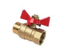 Brass Water Ball Switch， 1 PCS Shutoff Ball Valve Female to Female Thread Two Way Brass with Handle(F f,DN15)