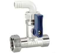 Brass Water Heater Drain Valve With 90 Degree Abs Outlet For Smooth Sewage Discharge Compatible With Most Electric Tanks Via 4 Point Thread Allowing Fast Cleaning And Reliable Long Term Use(Blue)