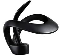 Brass Waterfall Faucet Core Elegant Single Hole Bathroom Vessel Sink Unique Contemporary Vanity for Tall Swan Bathroom Faucet（Black