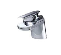 Brass Waterfall Faucet, Single Handle Hot & Cold Bathroom Sink Tap, Modern Touch On Design for Kitchen Bathroom, Durable Brass Construction