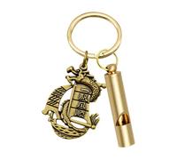 Brass Whistle - Gold Brass Loud Coaching Whistle - Auspicious Car Keychains Pendant, Portable Training Supplies For Sports