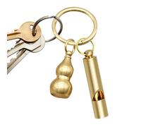 Brass Whistle - Multi-purpose, Loud Coaching Whistle Made of Gold Brass, Vintage Brass Safety Whistle, auspicious Car Keychain Pendant | Outdoor Survival Tool for Campi