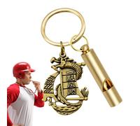 Brass Whistle - Vintage Brass Coaching Whistle - Auspicious Car Keychains Pendant, Portable Training Supplies For Sports