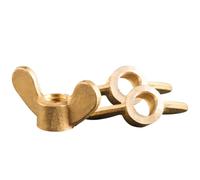 Brass Wing Nuts 1-20PC Set Hand-Twisted High Conductivity Lock Nuts for Electrical Maintenance Tool-Free Tightening M3-M12 Sheep Horn Design (M14)
