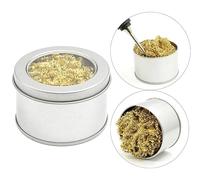 Brass Wire Ball Soldering Tip Cleaner with Holder Base- No Water Needed- Prolongs Tip Life