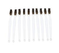 Brass Wire Brush Set for 3D Printer Nozzle and Hot End Cleaning, Curved Non Slip Handle Brass Brushes for Industrial Metal Parts and Grease Removal, 10 Pieces