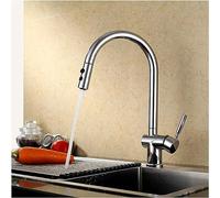 Brass with Down Pull Out faucets Commercial Faucet hot and Cold Water Deck Mounted Single Handle Kitchen Sink taps,blac Economic