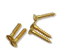 Brass Wood Screws DIN 95 Countersunk Head Slotted Round Head Blank