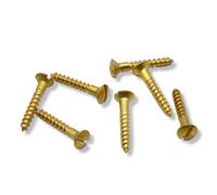 Brass Wood Screws DIN 95 Countersunk Head Slotted Round Head Blank