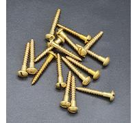 Brass Wood Screws DIN 96, Slotted Round/Counter Sunk Head, Blank