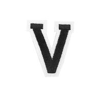 Brasse 1 Pc English Alphabet Letter Iron on Patches Sew on Applique Patches Letter A-Z Embroidered Badge DIY Repair Patches Applique V
