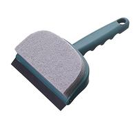 Brasse 2-In-1 Window Squeegee Cleaning Tool Window Cleaner Car Squeegee Glass Wiper Scouring Pad Sponge Car Squeegee Green, XX-Large