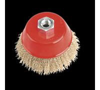 Brassed Steel Crimped Wire Cup Brush Ø100mm M14 x 2mm