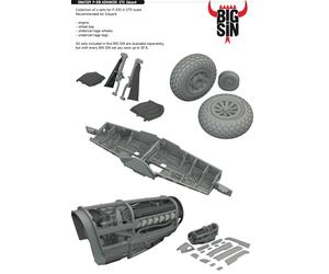 Brassin SIN67229 P-51D Engine/Wheel Bay/Legs Set 1:72