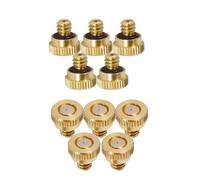 Brassmisting Nozzles for Outdoor Cooling System 10/24 UNC 0.1mm-0.8mm Spray Nozzles for Greenhouse Landscaping Humidification 50pcs 0.7mm