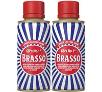Brasso Metal Polish (Pack of 2)- Long-Lasting Shine for Brass, Copper, Stainless Steel, and Chrome (75 ml each)