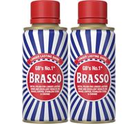 Brasso Metal Polish (Pack of 2)- Long-Lasting Shine for Brass, Copper, Stainless Steel, and Chrome (75 ml each)