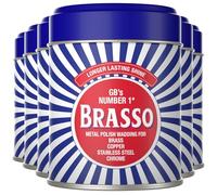 Brasso Metal Polish Wadding, 6 Packs of 75g
