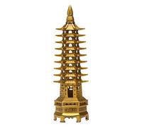 BRASSTAR Brass Wenchang Pagoda Layer 9 Tower Statue 6.3in (H)