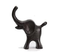 BRASSTAR Cast Iron 3.5'' Elephant Statue Paper Weights Cute Animal Figurine Big Ears Desk Office Home Decor TQGJPT165