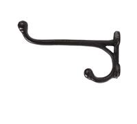 BRASSTAR Cast Iron Simple Straight Double Hooks Hanging for Coats, Bags, Hats, Towels, Keys, Rustic Retro Home Art Decor TQGJPT717