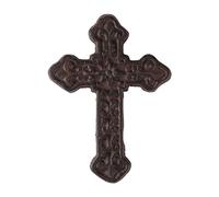 BRASSTAR Cast Iron Wall Cross Decoration Rustic Antique Metal Cross Farmhouse Home Wall Hanging Decorations TQZDPT21