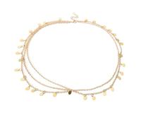 Brateuanoii G-old Women's Boho K Head Chain, Fortune Telling Headpiece, Gol-d, K Head Chain with Sequins, Gold Bridal Tassel Headpiece, Oriental Hair Chain, Baroque Head Chain, Gold Tassels