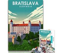 Bratislava Slovakia Travel Puzzles for Teenagers Teens 1000pc Puzzle,Decompressing Intellectual Educational Toy Secret Santa Gifts 50x75cm
