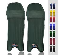 Bratla Cricket Batting Pads Covers, Green Covers for Cricket Pads for Men Batting Color Fit Neatly on Legguards Easily Put On