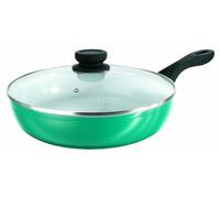 BRATmaxx 04876 Frying Pan 28 cm with Ceramic Coating and Glass Lid | Non Stick | Compatible for All Stoves