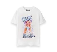 Bratz Cloe Womens T-Shirt | Y2K Bling Short Sleeve Graphic Tee in White | Angel Classic Doll Chrome Relaxed Fit Apparel Top | Nostalgic Doll Character Merchandise Gift