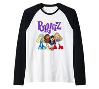Bratz Group Matching Blue Style Fashion Hands on Hips Poses Raglan Baseball Tee