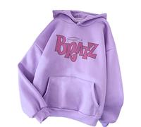 Bratz-Letter Hoodie Sweatshirt Harajuku Hoodie Women Kpop Winter Top Oversized Hoodies Purple