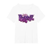 Bratz Purple Glow Halo Logo T-Shirt, Women's Plus, White, 2X