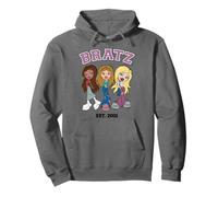 Bratz Sasha Yasmin Cloe Long Pants Group Pose Shoes Varsity Pullover Hoodie