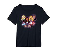 Bratz Sparkle and Glow Girls T-Shirt, Women's Plus, Black, 5X