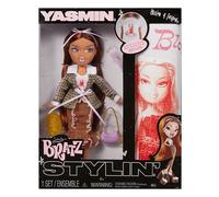 Bratz Stylin' Yasmin - Fashion Doll with Customisable T-Shirt for You, Comes with Accessories, Cute Toys for Girls