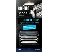 Braun 32S Series 3 Electric Shaver Replacement Foil & Cassette Cartridge, Silver