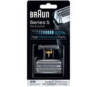 Braun 51S Foil & Cutter Replacement Part for Series 5 Shavers - Silver (Compatible with Contour Pro / Activator)
