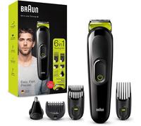 Braun 6-in-1 All-in-one Trimmer 3 MGK3221, Beard Trimmer for Men, Hair Clipper and Face Trimmer with Lifetime Sharp Blades, Ear & Nose Trimmer Head, 5
