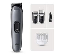 BRAUN All-in-One Series 3, 4in1 Grooming Trimmer Kit, Beard & Hair Clipper, 14 Lengths, AIO3500, Grey