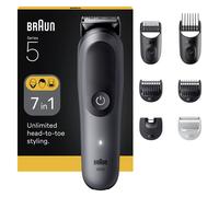 Braun All-in-One Kit Series 5, 7in1 Grooming, Sharp Blade, Body Trim, AIO5520, Grey, Top Gift Picks, Valentine's Gift