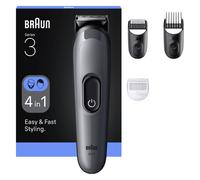 Braun All-in-One Series 3, 4in1 Grooming Kit, Sharp Blade, 14 Lengths, AIO3500, Grey