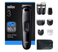 BRAUN Series 3 AIO3560 10-in-1 Trimmer - Black, Black