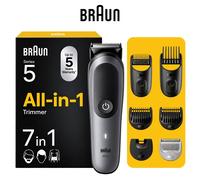 BRAUN All-in-One Kit Series 5, 7in1 Grooming, Sharp Blade, Body Trim, AIO5520, Grey, Top Gift Picks