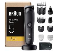 Braun All-in-One Series 5 Grooming Kit, 13in1, Ultra Sharp Blade, 120 Min, SkinGuard for Body, Precise & Efficient Trim, AquaGrip for Under Water Use, AIO5565, Black