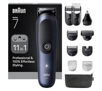Braun All-in-One Series 7, 11-in-1 Grooming Set, ProBlade, AutoSense, 120 Min Battery, AIO7540, Blue